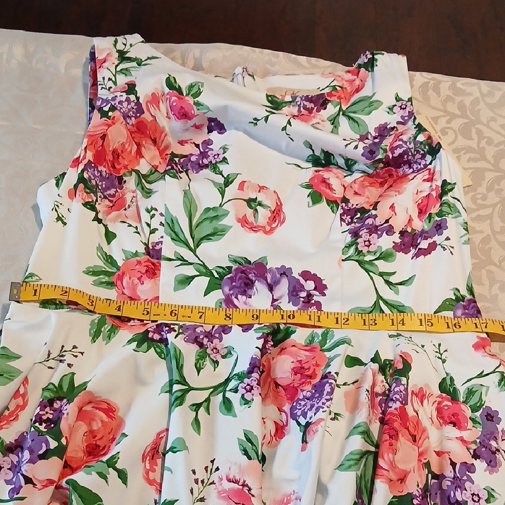 Grace Karin Purple and Green Floral Dress - Picture 5 of 11